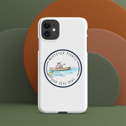 Funda con broche Lo que sea que flote en tu barco sexy para iPhone®