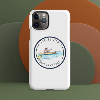 Funda con broche Lo que sea que flote en tu barco sexy para iPhone®