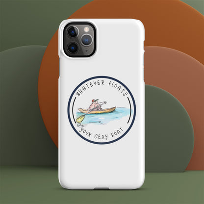 Funda con broche Lo que sea que flote en tu barco sexy para iPhone®