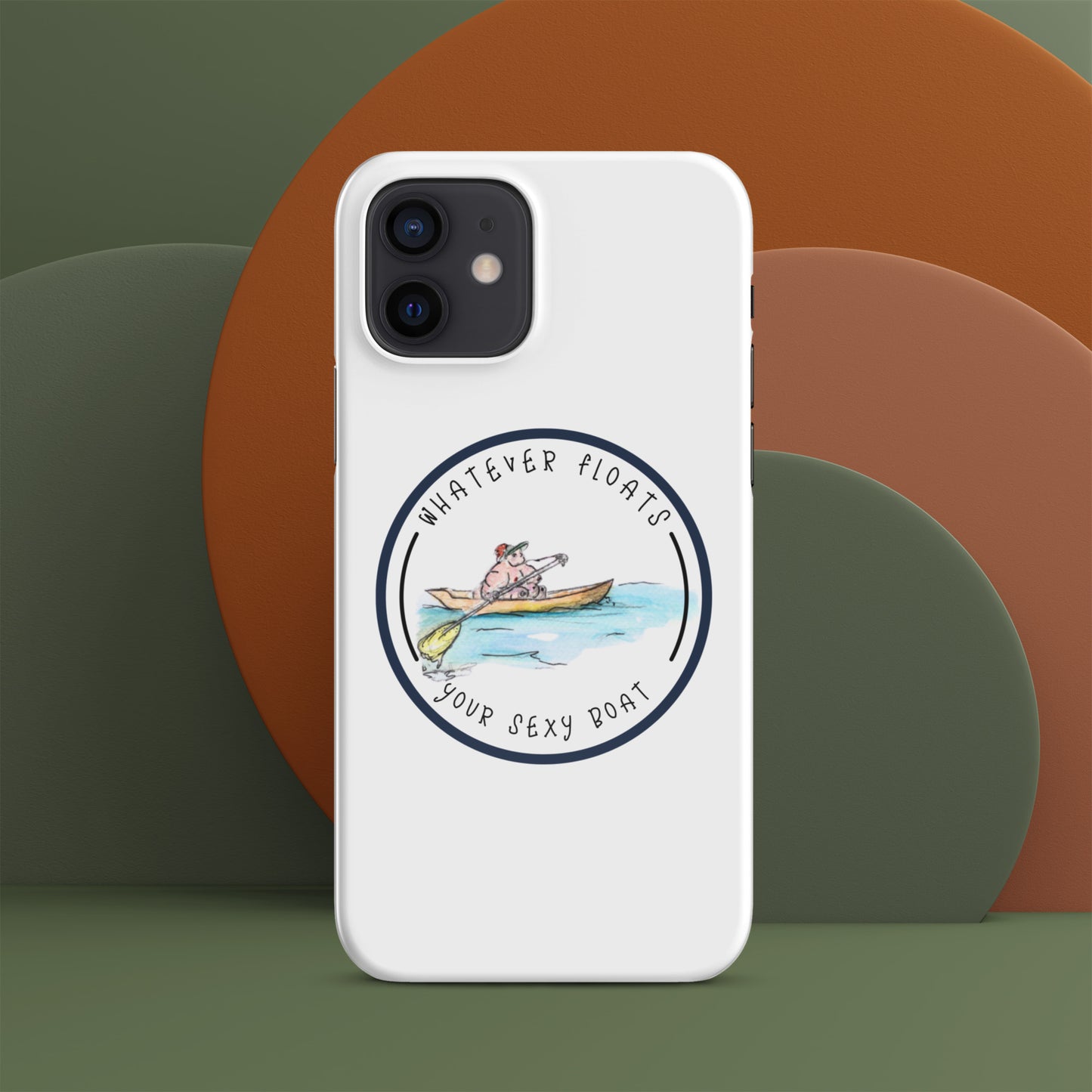 Funda con broche Lo que sea que flote en tu barco sexy para iPhone®