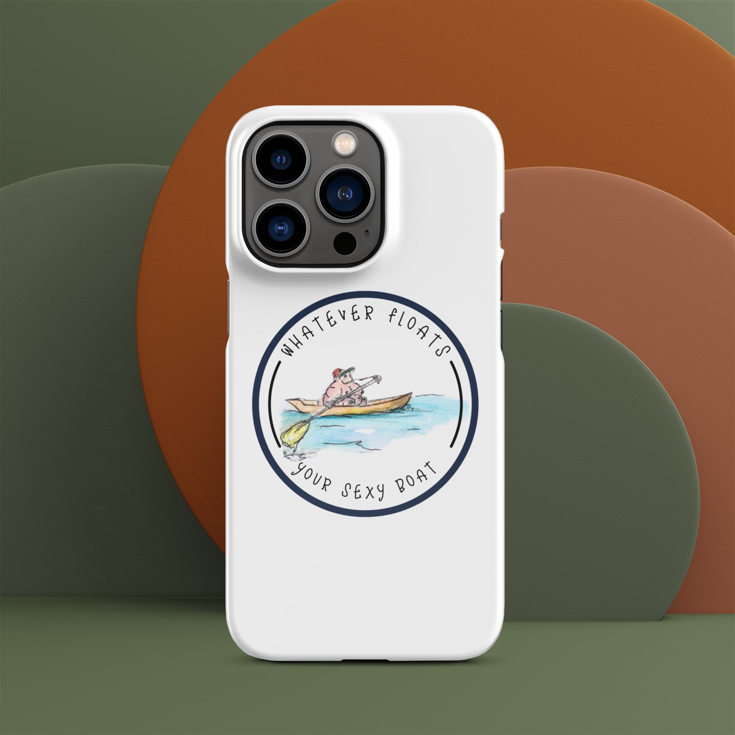 Funda con broche Lo que sea que flote en tu barco sexy para iPhone®