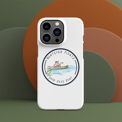 Funda con broche Lo que sea que flote en tu barco sexy para iPhone®