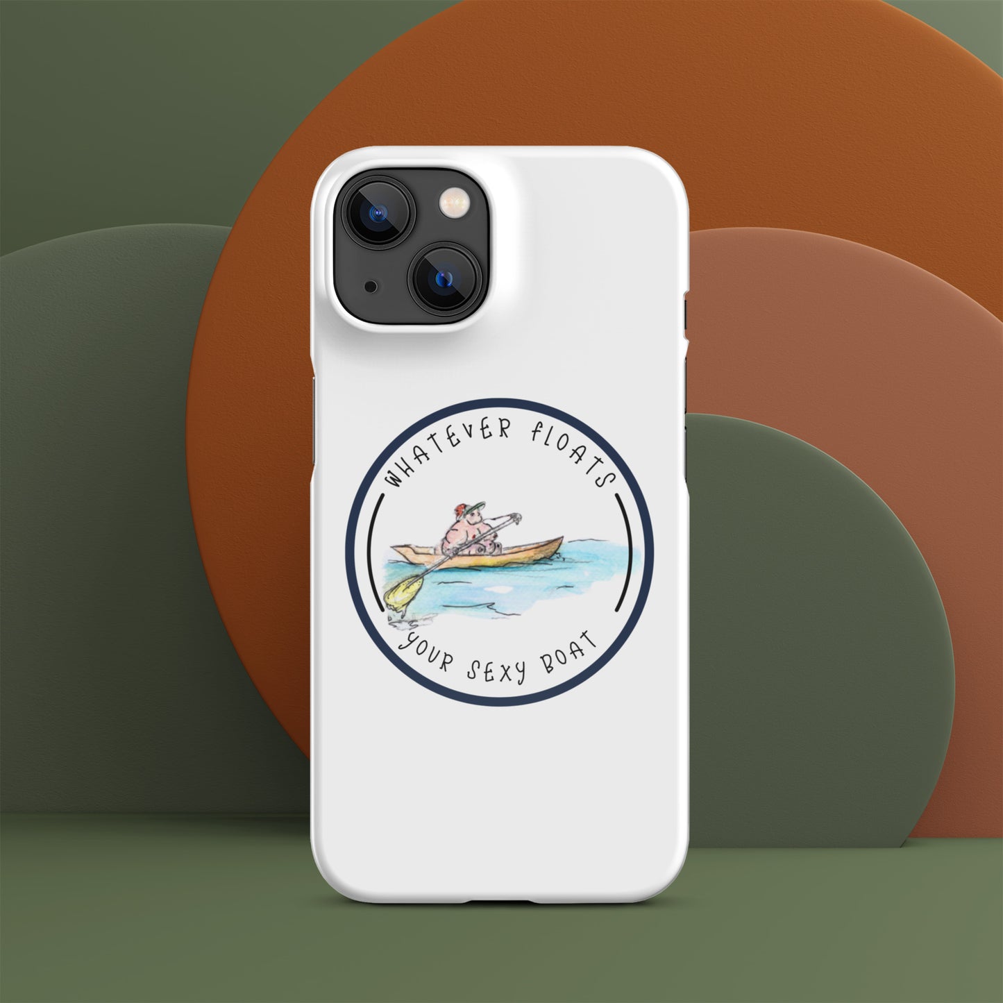 Funda con broche Lo que sea que flote en tu barco sexy para iPhone®