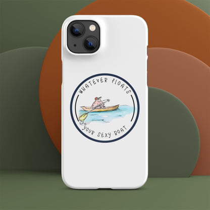 Funda con broche Lo que sea que flote en tu barco sexy para iPhone®