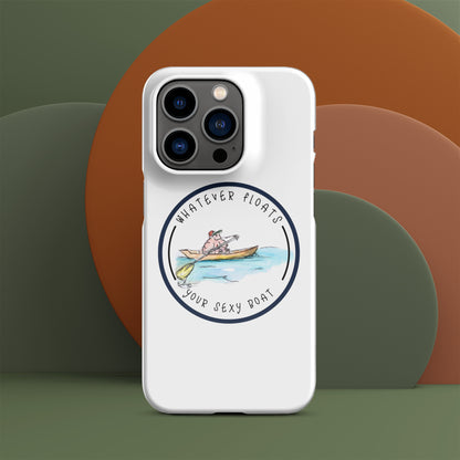 Funda con broche Lo que sea que flote en tu barco sexy para iPhone®