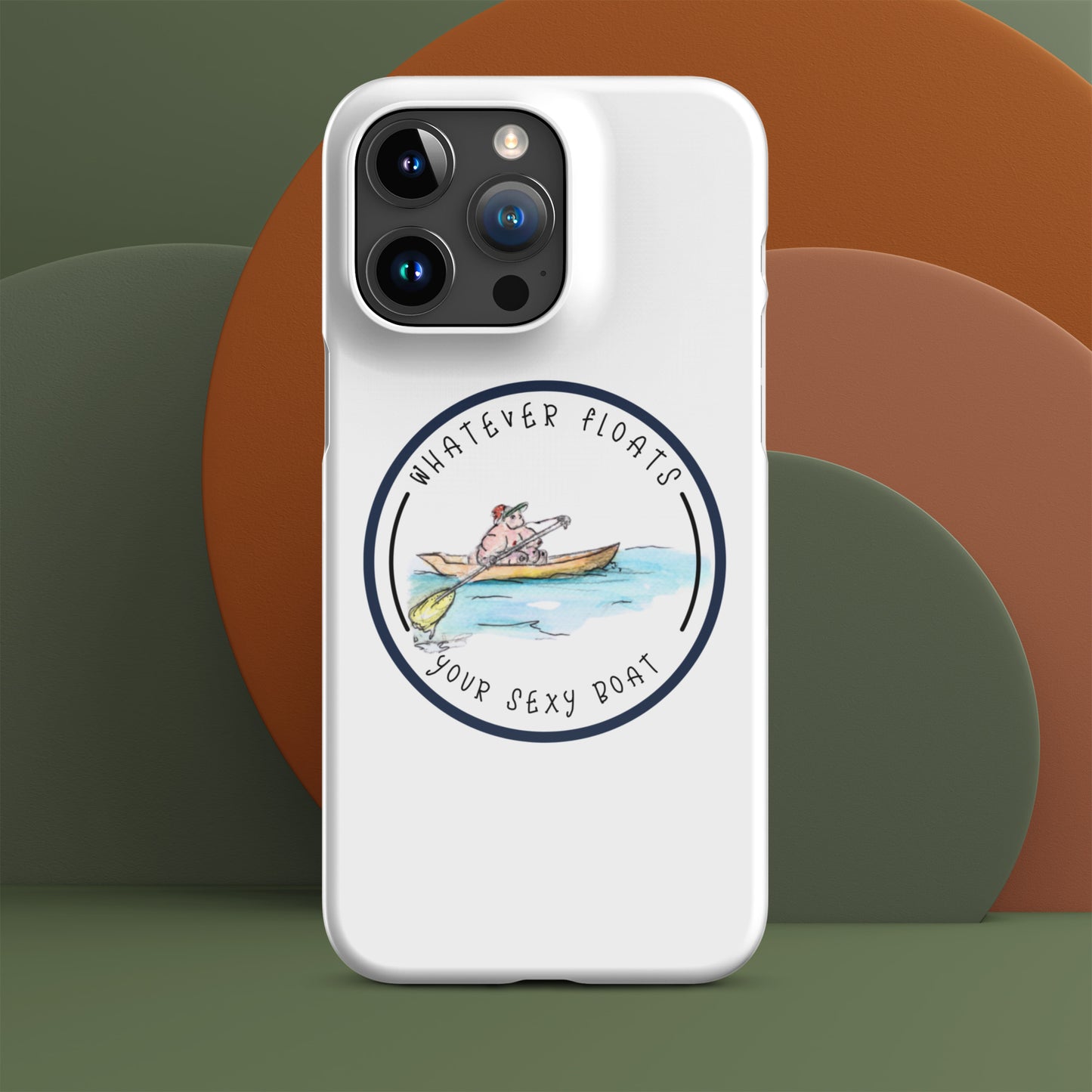 Funda con broche Lo que sea que flote en tu barco sexy para iPhone®