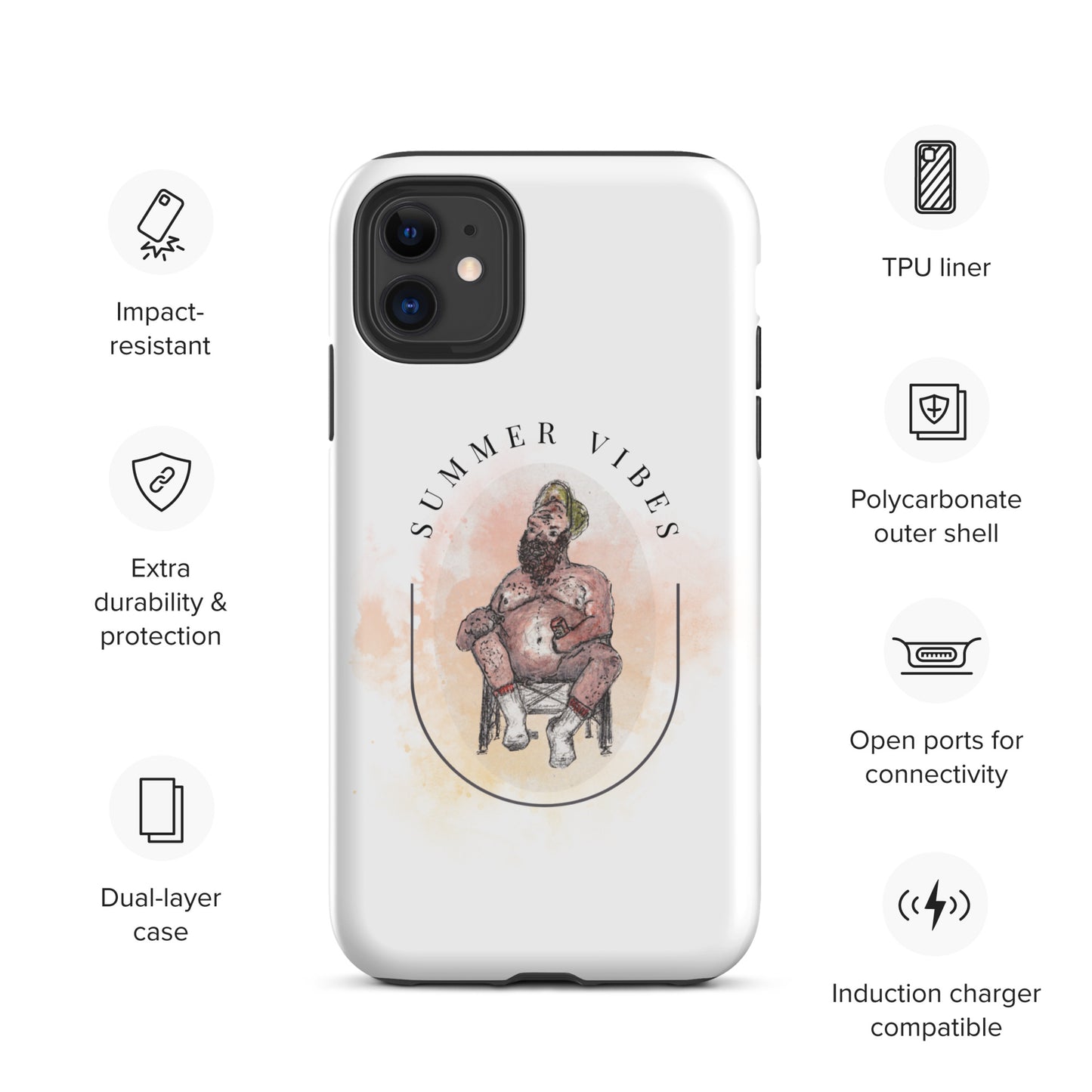 Summer Vibes (Chaz) -- Tough Case for iPhone