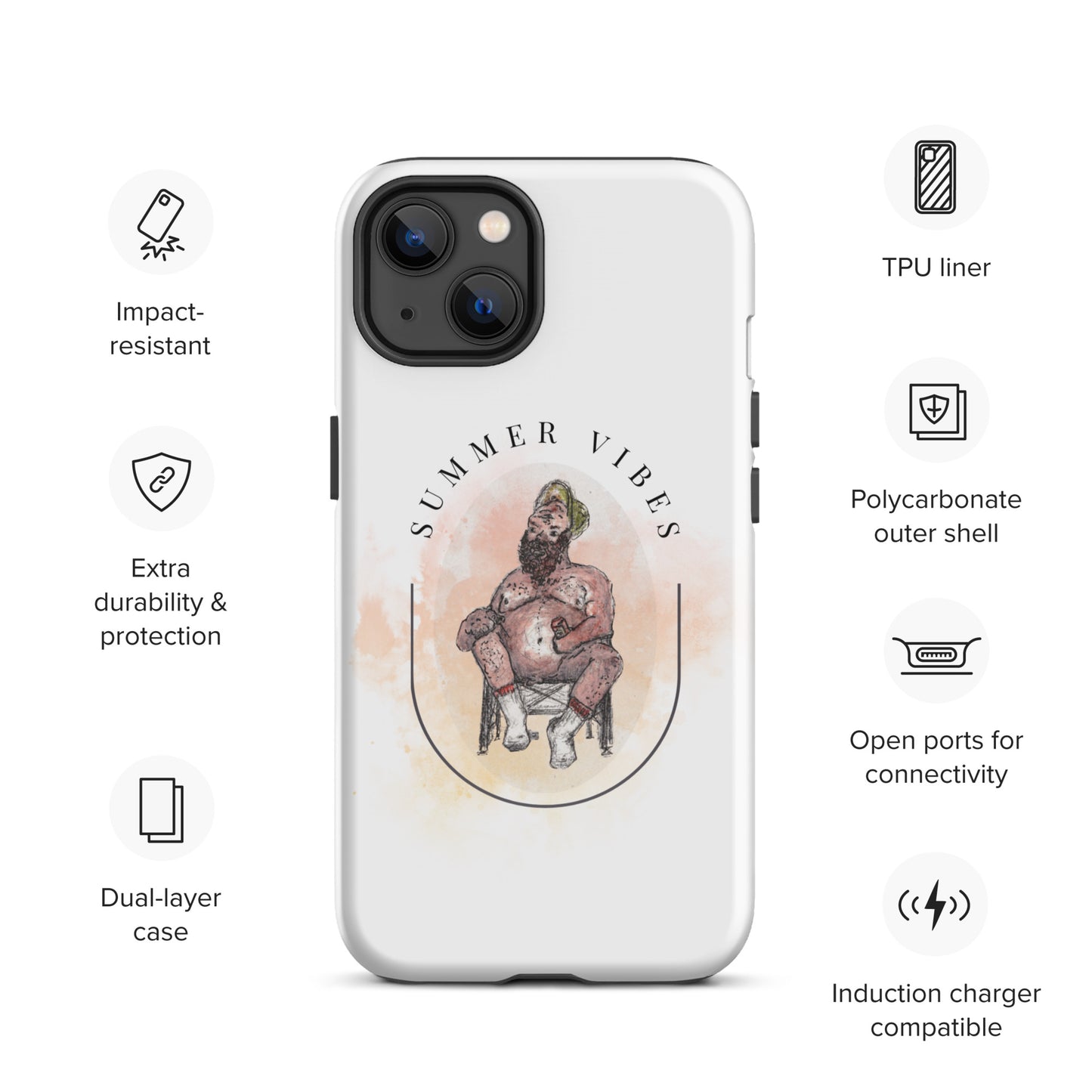 Summer Vibes (Chaz) -- Tough Case for iPhone