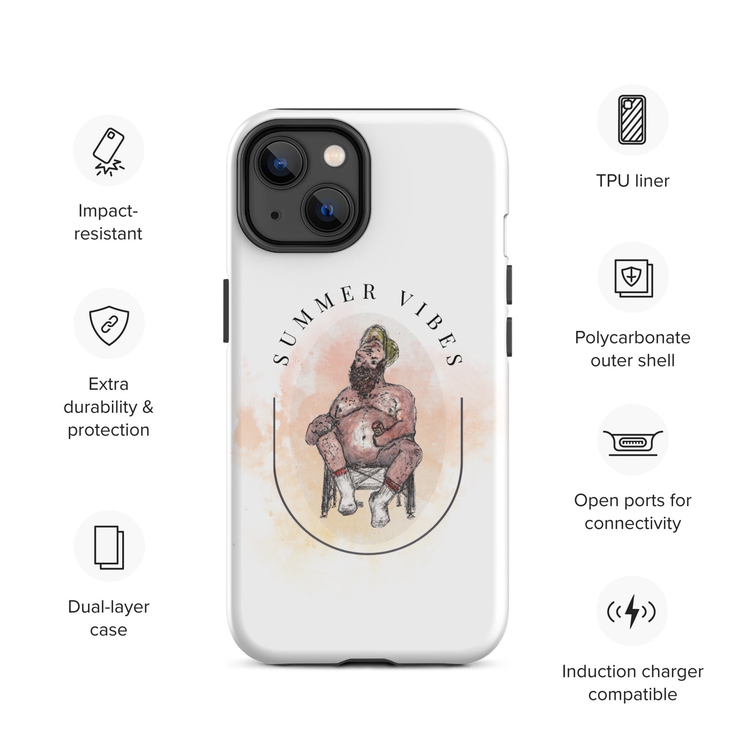 Summer Vibes (Chaz) -- Tough Case for iPhone