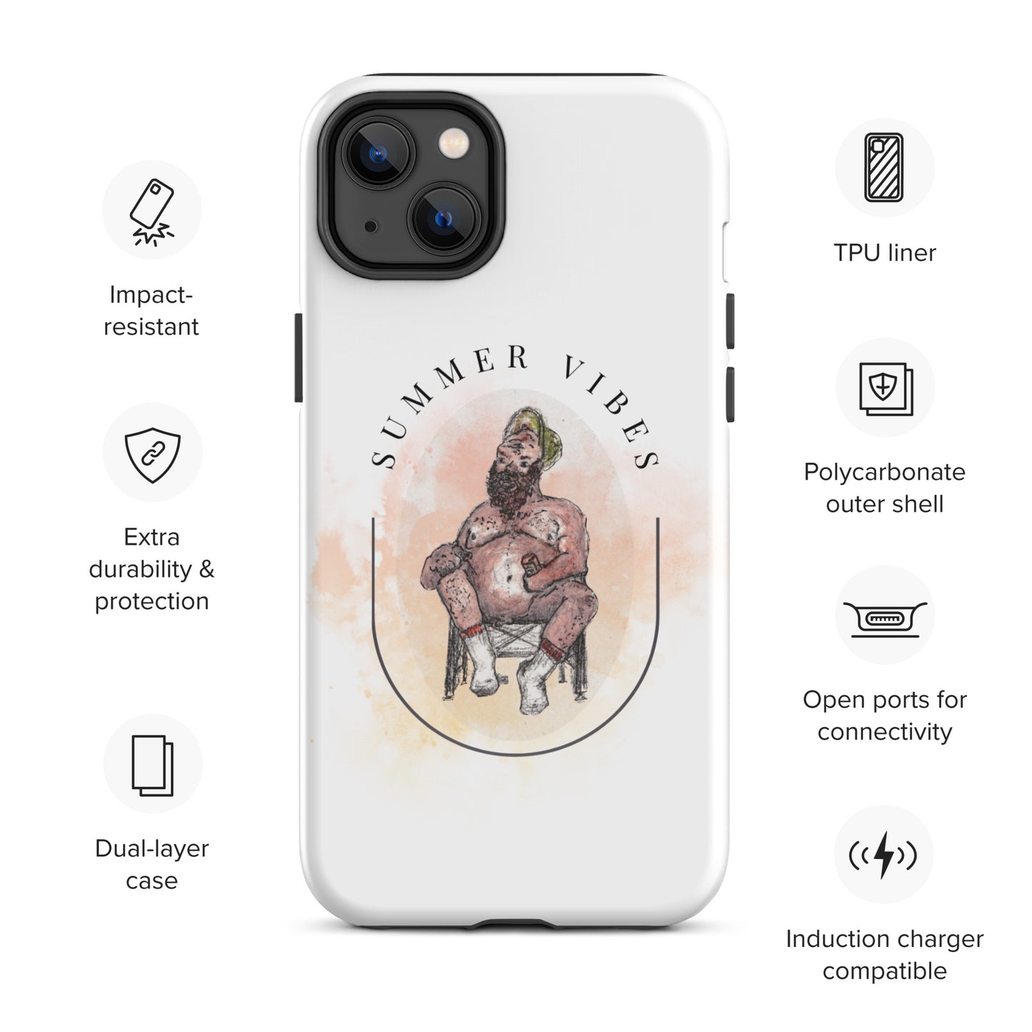 Summer Vibes (Chaz) -- Tough Case for iPhone