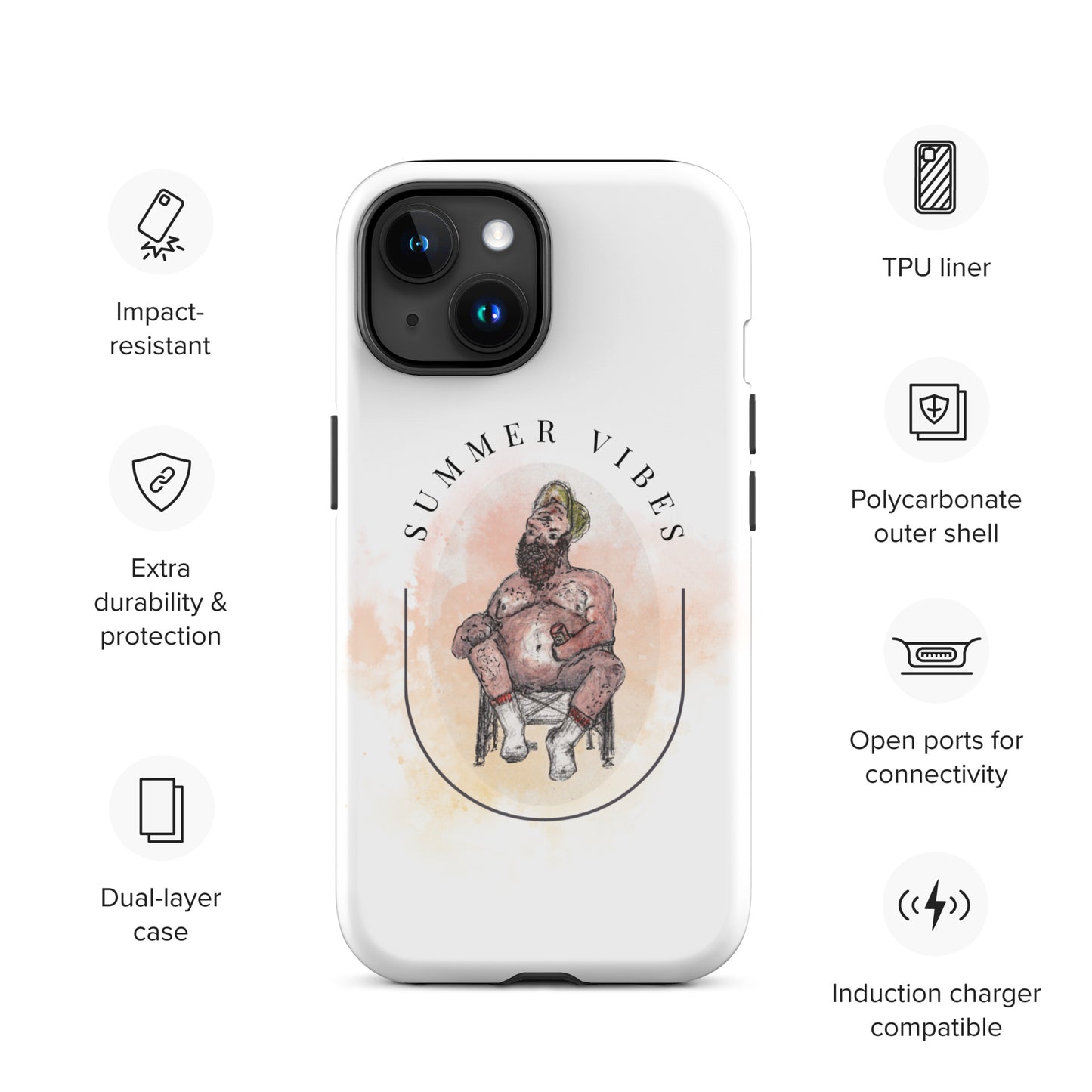 Summer Vibes (Chaz) -- Tough Case for iPhone