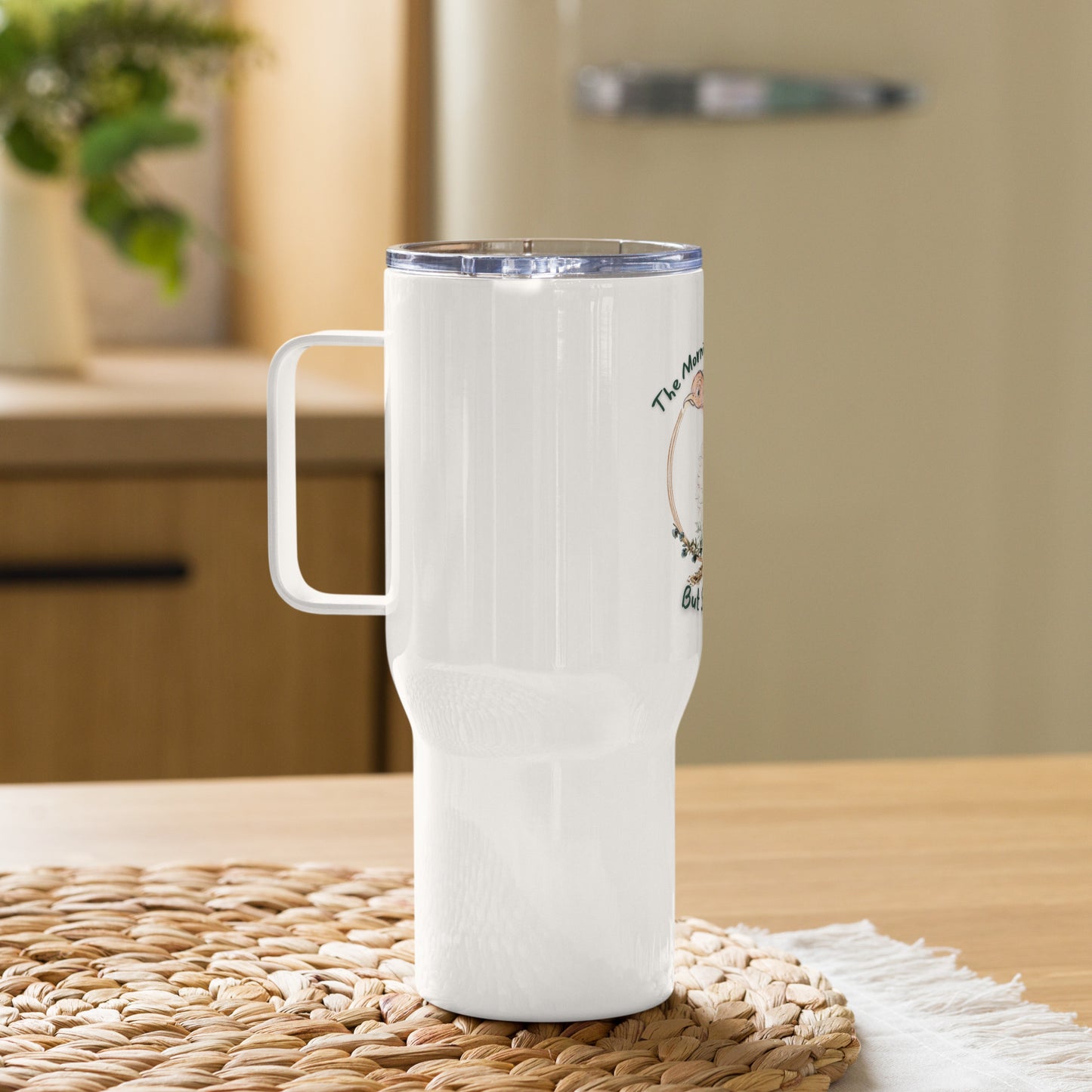 The Mornings Are Vicious -- Travel mug with a handle