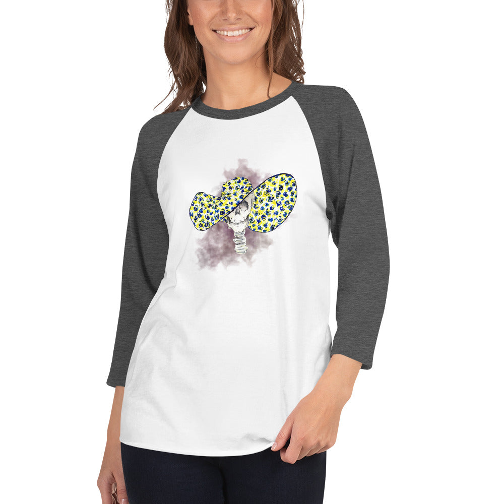 Leopard Derby Reaper -- 3/4 Sleeve Raglan Shirt