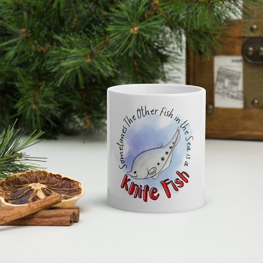 Other Fish in the Sea (Red) -- White glossy mug