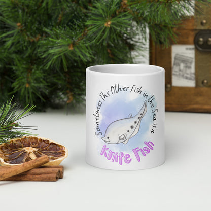 Other Fish in the Sea (Purple) -- White glossy mug