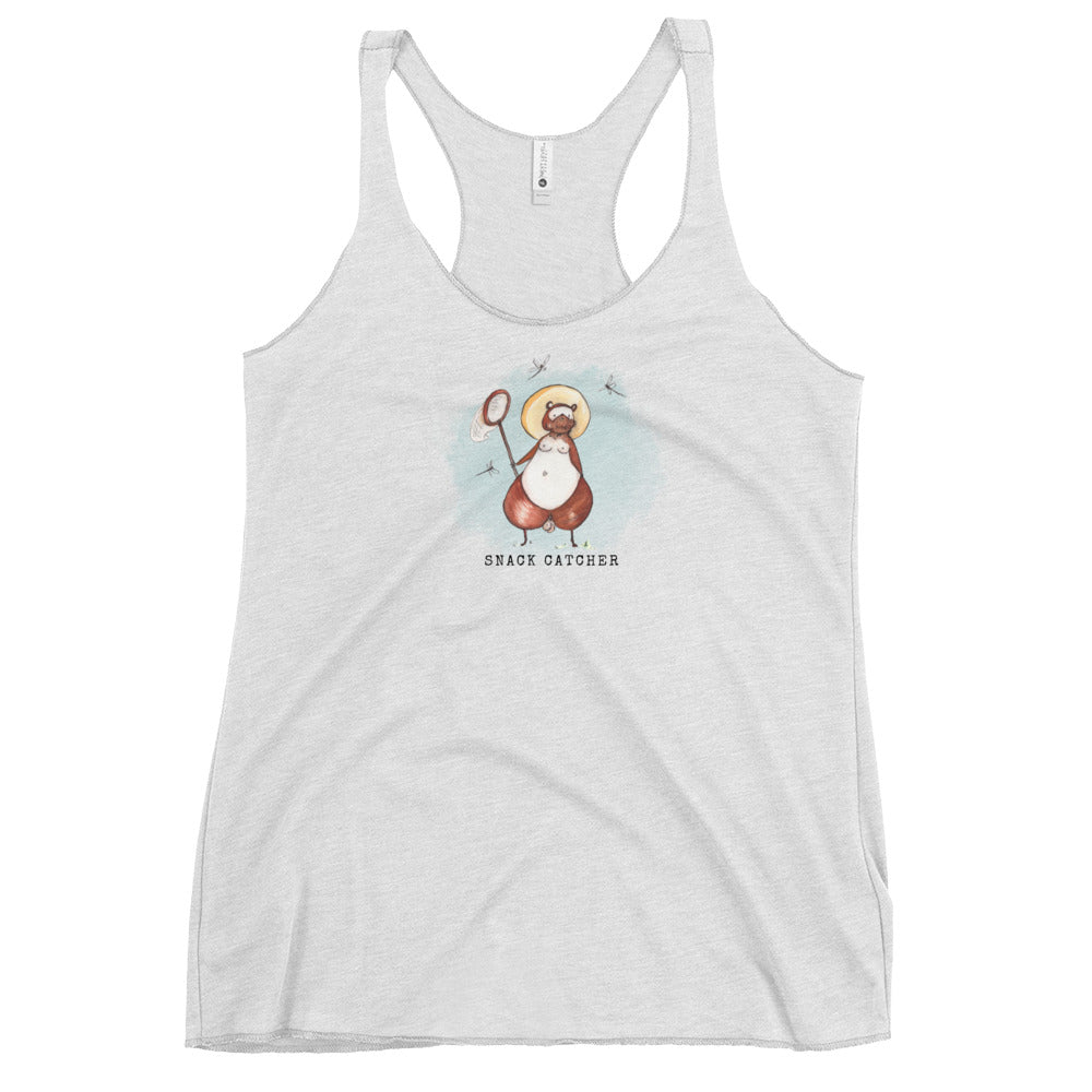 Snack Catcher Tanuki (Dragonfly) -- Women's Racerback Tank